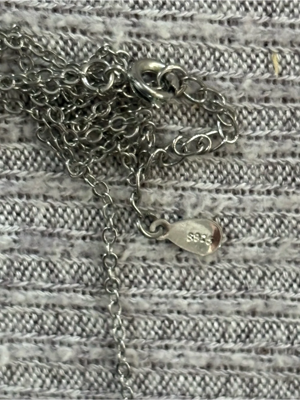 Halloween theme 925 marked silver ghost & “Boo” adjustable chain necklace